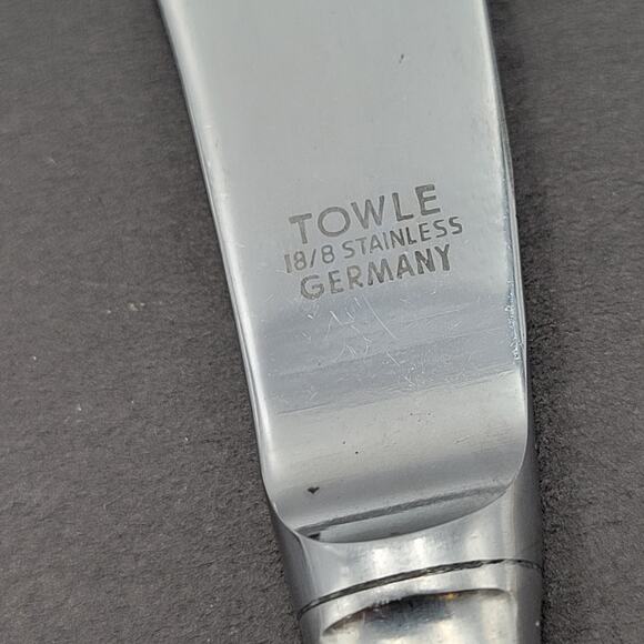Towle LONDON SHELL Stainless Germany Set 3 Pcs Ladder, Spoon, Butter Knive Vtg - Picture 5 of 5